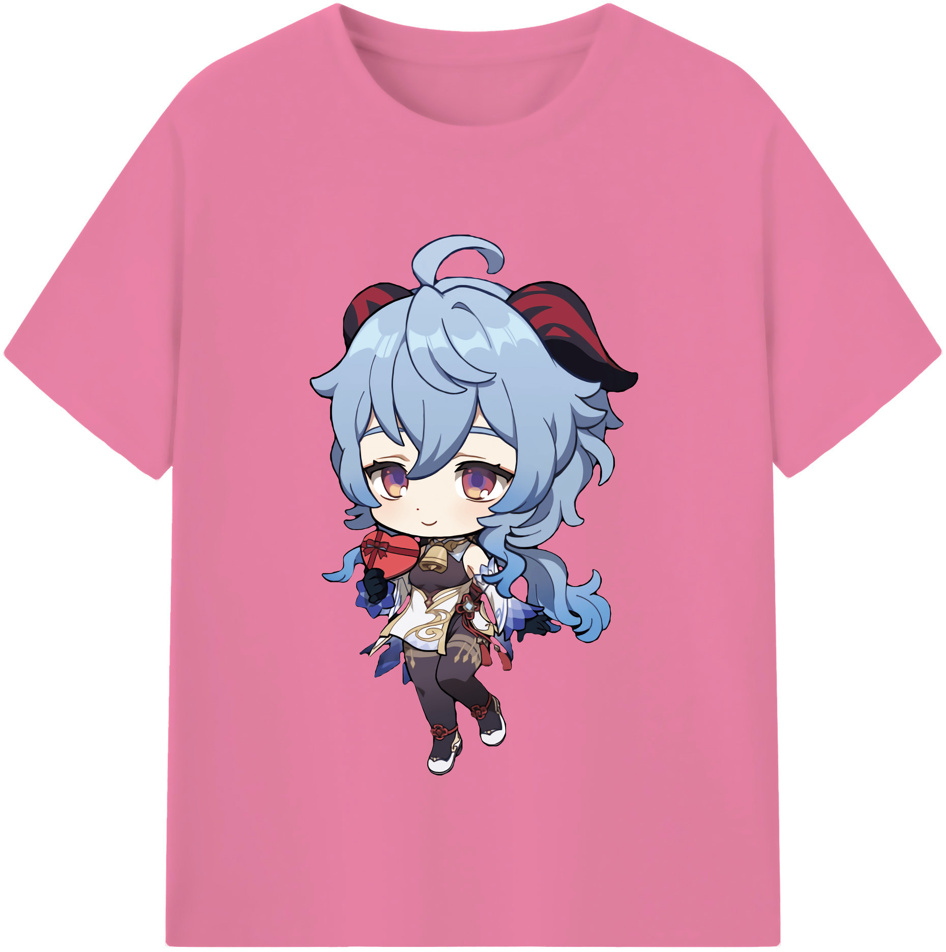げんし神 甘雨 かんう genshin Ganyu 綿100％半袖Tシャツ（フロントプリント）